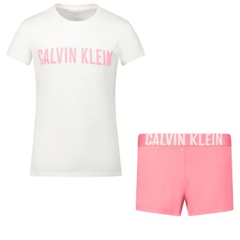 Calvin Klein G80G800167 kindersetje wit/roze Afbeelding van Calvin Klein G80G800167 kindersetje wit/roze
