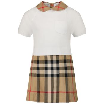 Burberry 8041048 kinderjurk beige Afbeelding van Burberry 8041048 kinderjurk beige