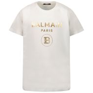 Afbeelding van Balmain 6O8101 kinder t-shirt wit