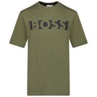 Afbeelding van Boss J25N32 kinder t-shirt army