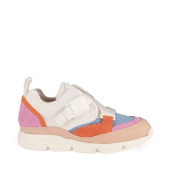 Chloé C19111 kindersneakers wit/roze Afbeelding van Chloé C19111 kindersneakers wit/roze