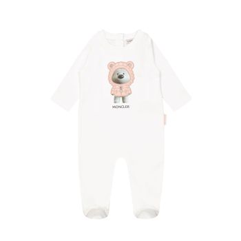 Moncler 9518L00018329E boxpakje wit/rood Afbeelding van Moncler 9518L00018329E boxpakje wit/rood