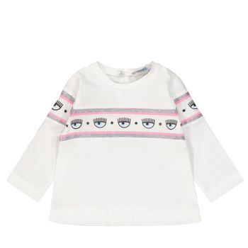Chiara Ferragni 530600 baby t-shirt wit Afbeelding van Chiara Ferragni 530600 baby t-shirt wit
