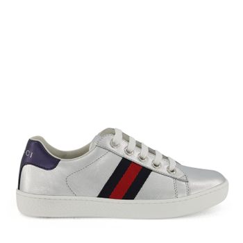 Gucci 433146 kindersneakers zilver Afbeelding van Gucci 433146 kindersneakers zilver