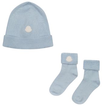 Moncler 3F00003 babysetje licht blauw Afbeelding van Moncler 3F00003 babysetje licht blauw