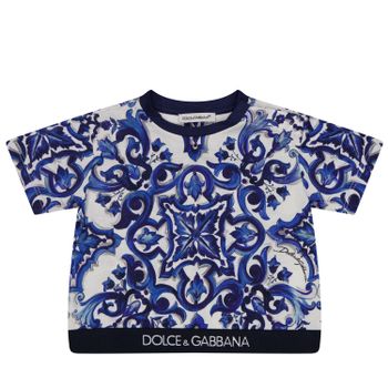 Dolce & Gabbana L2JTHR G7EX4 baby t-shirt blauw Afbeelding van Dolce & Gabbana L2JTHR G7EX4 baby t-shirt blauw