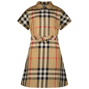 Burberry 8053855 kinderjurk beige Afbeelding van Burberry 8053855 kinderjurk beige