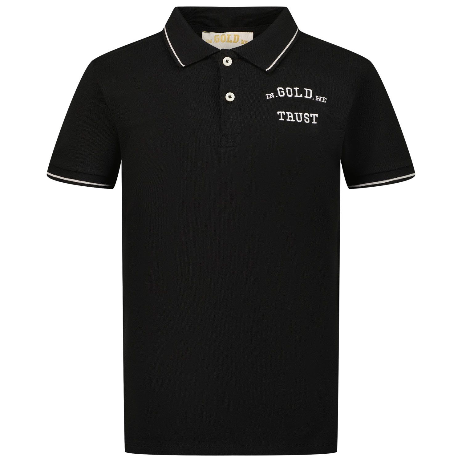 Picture of in Gold We Trust IGWTKPO005 kids polo shirt black