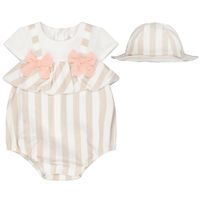 Picture of Mayoral 1603 baby playsuit taupe