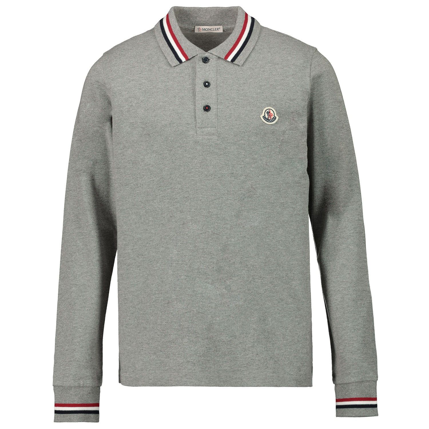 Picture of Moncler 8B70220 kids polo shirt grey