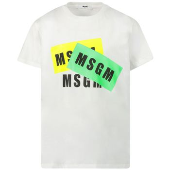 MSGM 22094 kinder t-shirt wit Afbeelding van MSGM 22094 kinder t-shirt wit