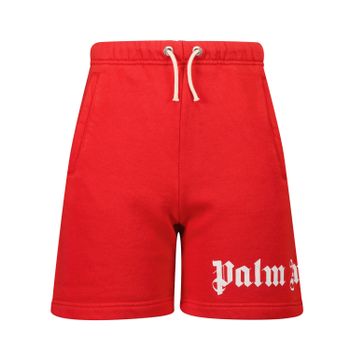 Palm Angels PBCI002S22FLE001 Kindershorts Rot Bild von Palm Angels PBCI002S22FLE001 Kindershorts Rot