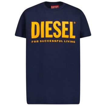 Diesel 00J4P6 00YI9 kinder t-shirt navy Afbeelding van Diesel 00J4P6 00YI9 kinder t-shirt navy