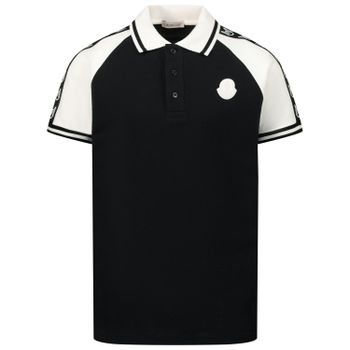 Moncler 8A71220 kinder polo zwart Afbeelding van Moncler 8A71220 kinder polo zwart