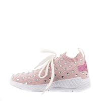 Picture of MonnaLisa 879011 kids sneakers light pink