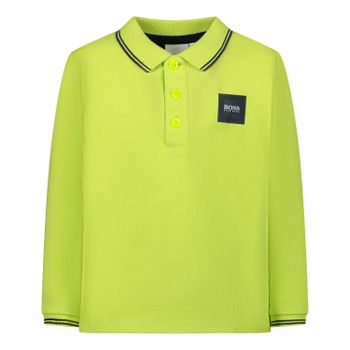 Boss J05804 baby polo lime Afbeelding van Boss J05804 baby polo lime