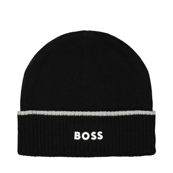 Boss J01131 babymutsje zwart Afbeelding van Boss J01131 babymutsje zwart
