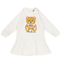 Picture of Moschino MEV07MLCA40 baby dress off white