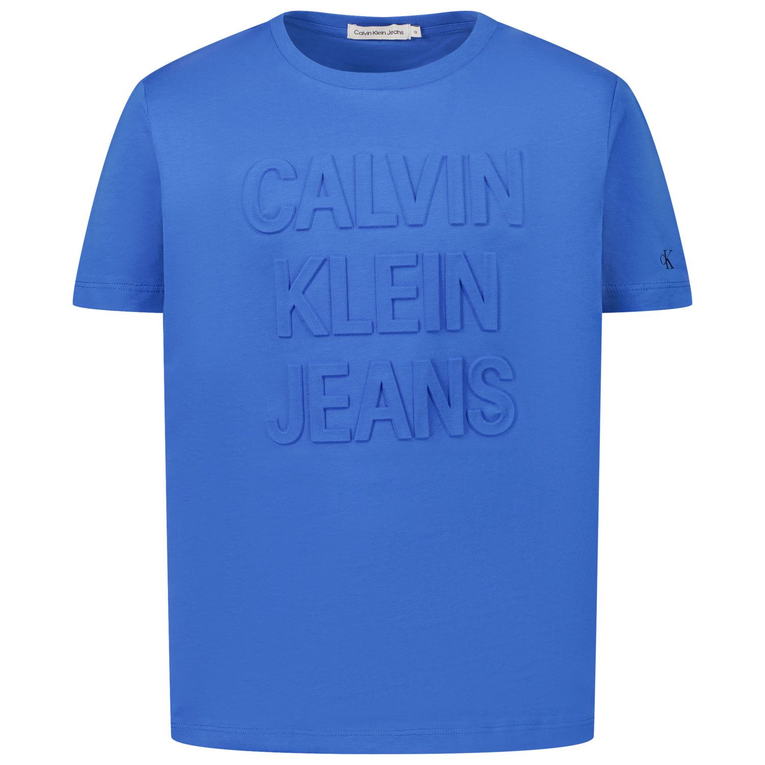 Picture of Calvin Klein IB0IB01102 kids t-shirt cobalt blue