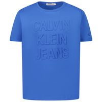 Picture of Calvin Klein IB0IB01102 kids t-shirt cobalt blue