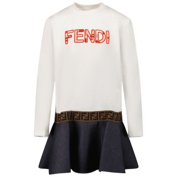 Fendi JFB473 AEZQ kinderjurk zwart/wit Afbeelding van Fendi JFB473 AEZQ kinderjurk zwart/wit