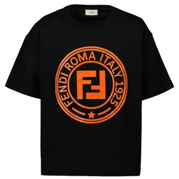Fendi JMI326 kinder t-shirt zwart Afbeelding van Fendi JMI326 kinder t-shirt zwart