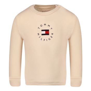 Tommy Hilfiger KN0KN01360 baby t-shirt ecru Afbeelding van Tommy Hilfiger KN0KN01360 baby t-shirt ecru