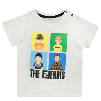 Fendi BMI201 baby t-shirt wit Afbeelding van Fendi BMI201 baby t-shirt wit