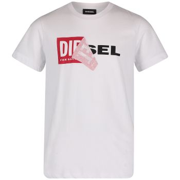 Diesel 00J3ZN kinder t-shirt wit Afbeelding van Diesel 00J3ZN kinder t-shirt wit