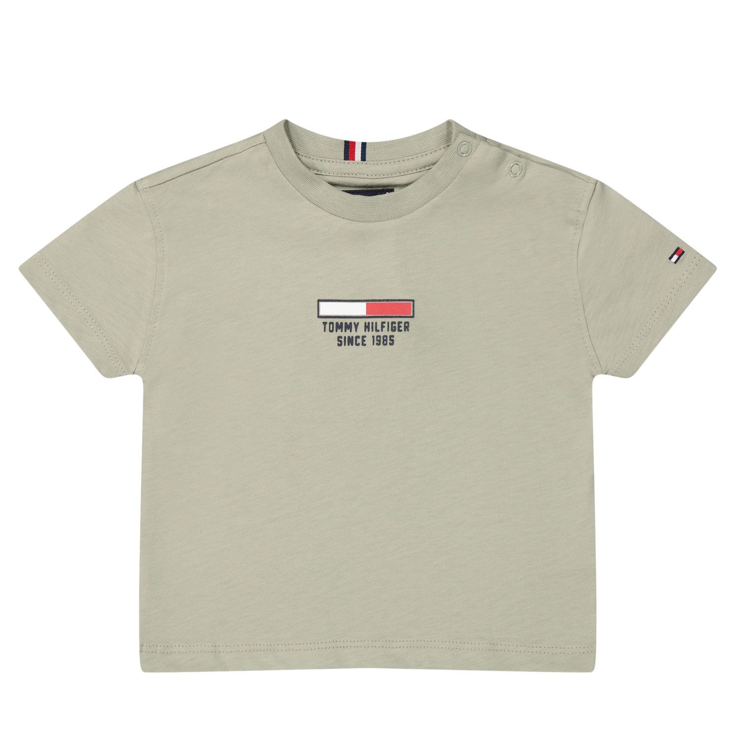 Picture of Tommy Hilfiger KB0KB07588 B baby shirt olive green