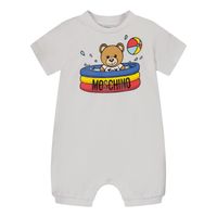 Picture of Moschino MUT02L baby playsuit white