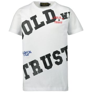 In Gold We Trust KIDS TEXT SHIRT kinder t-shirt wit Afbeelding van In Gold We Trust KIDS TEXT SHIRT kinder t-shirt wit
