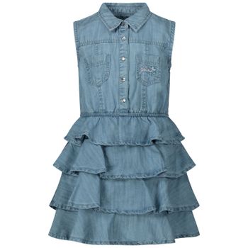 Guess K01K16 kinderjurk jeans Afbeelding van Guess K01K16 kinderjurk jeans