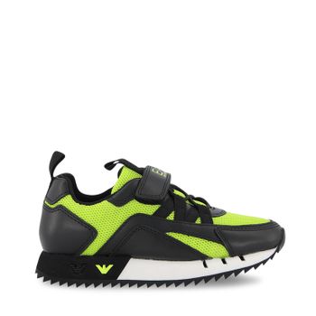 EA7 XSX013 kindersneakers fluor geel/zwart Afbeelding van EA7 XSX013 kindersneakers fluor geel/zwart