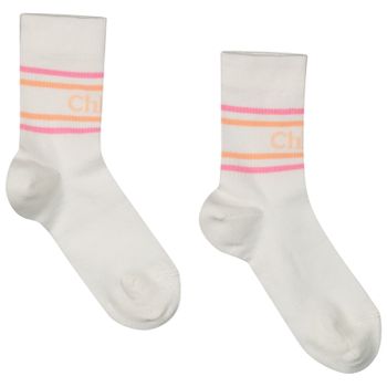 Chloe C10269 kindersokken off white Afbeelding van Chloe C10269 kindersokken off white