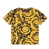 Picture of Versace 1000102 1A02445 baby shirt gold