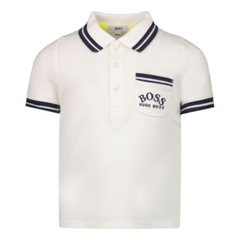 Boss J95306 Babypoloshirt Weiß Bild von Boss J95306 Babypoloshirt Weiß
