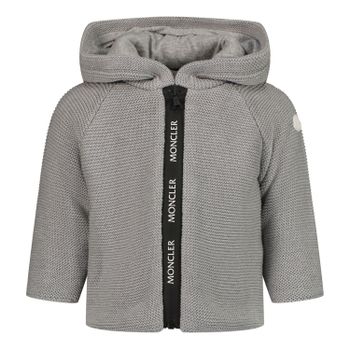 Moncler 9B70500 baby vest licht grijs Afbeelding van Moncler 9B70500 baby vest licht grijs