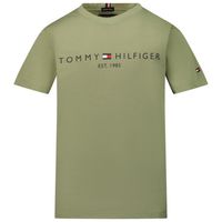 Picture of Tommy Hilfiger KB0KB05844 kids t-shirt olive green