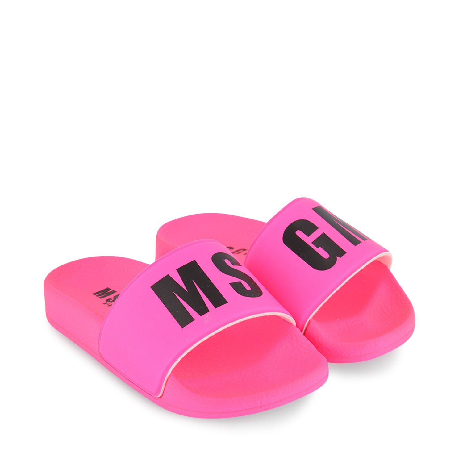 Afbeelding van MSGM 67302 kinderslippers fluor roze