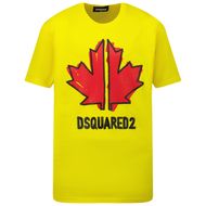 Afbeelding van Dsquared2 DQ0680 kinder t-shirt geel
