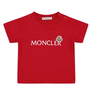 Moncler 9518C000028790M baby t-shirt rood Afbeelding van Moncler 9518C000028790M baby t-shirt rood