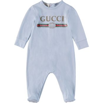 Gucci 504123 Babystrampelanzug Hellblau Bild von Gucci 504123 Babystrampelanzug Hellblau