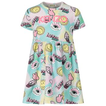 Kenzo 30027 babyjurkje turquoise Afbeelding van Kenzo 30027 babyjurkje turquoise