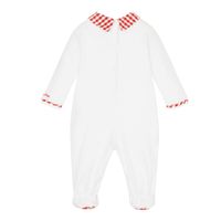 Picture of MonnaLisa 229211 baby playsuit white