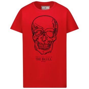 Philipp Plein BTK1129 kinder t-shirt rood Afbeelding van Philipp Plein BTK1129 kinder t-shirt rood