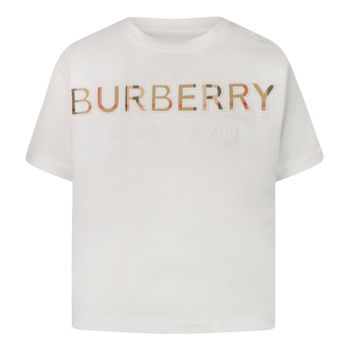 Burberry 8050426 baby t-shirt wit Afbeelding van Burberry 8050426 baby t-shirt wit
