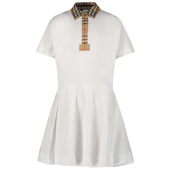 Burberry 8053562 kinderjurk wit Afbeelding van Burberry 8053562 kinderjurk wit