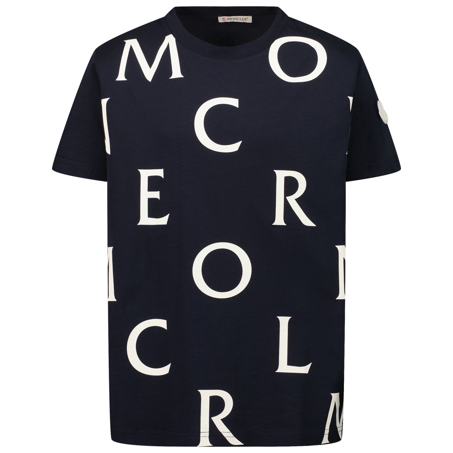 Picture of Moncler 8C00012 kids t-shirt navy