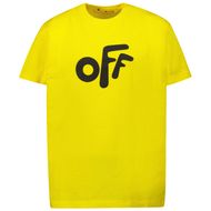 Afbeelding van Off-White OBAA002S22JER004 kinder t-shirt geel/zwart